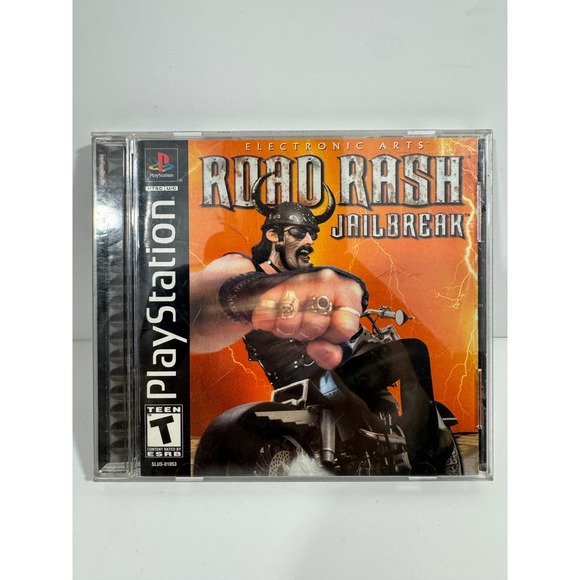 Electronic Arts Other - EA Road Rash Jailbreak PS1 One Size Black Good SLUS-01053 Retro Racing Game